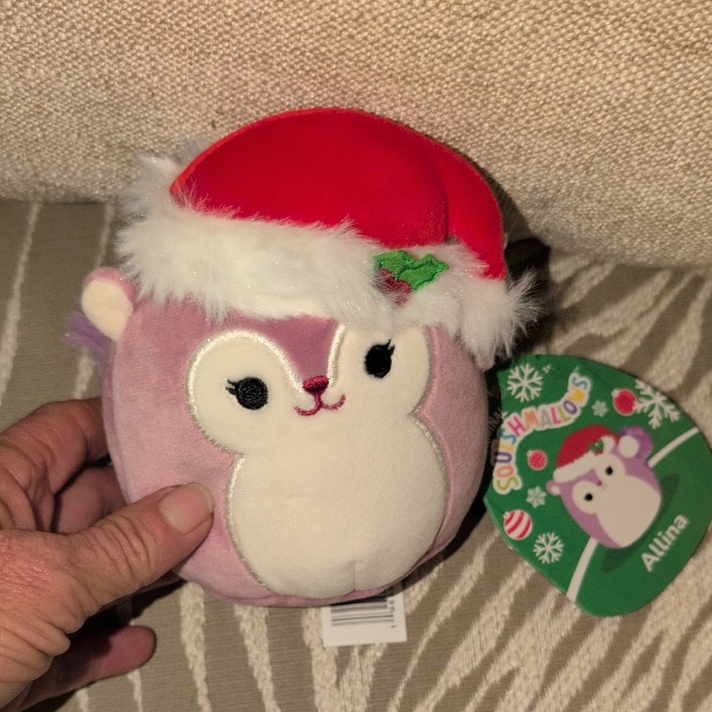 Squishmallows Purple and White Hedgehog Plush